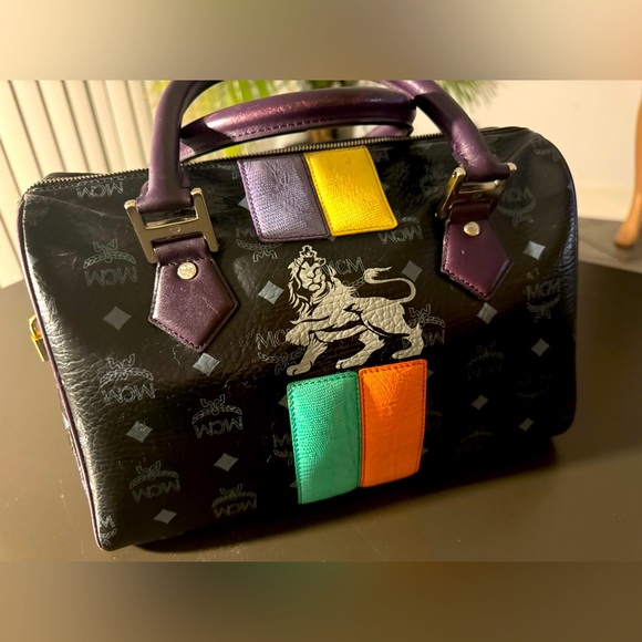 MCM Handbags - MCM Lion Princess Boston with Lock